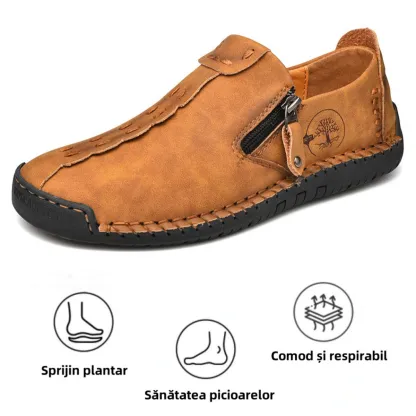 【🎉 Ofertă limitată de primăvară cu 60% reducere, doar astăzi - nu o ratați】 - Pantofi ortopedici pentru bărbați din piele de vițel australiană 👞 Mers confortabil și ameliorarea durerii✅