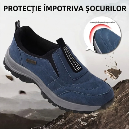 🔥 Pantofi ortopedici italieni de lux - Fabricați din piele întoarsă moale și confortabilă - Oferă suport pentru arcul plantar și ameliorează eficient durerea piciorului ✅ Impermeabili și antiderapanți.