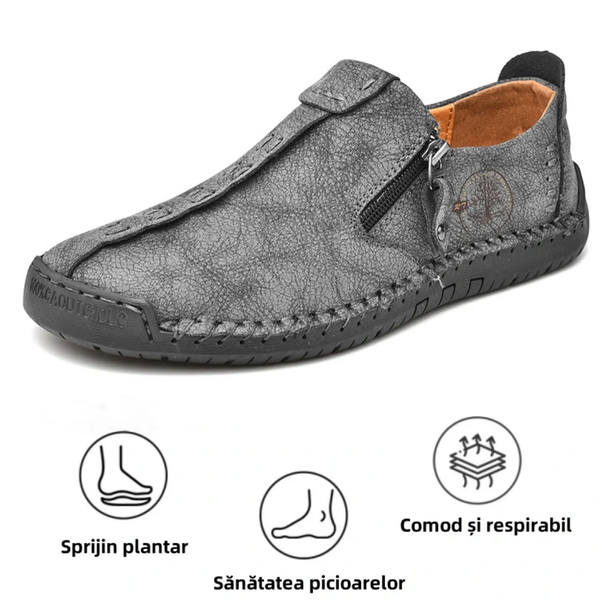 【🎉 Ofertă limitată de primăvară cu 60% reducere, doar astăzi - nu o ratați】 - Pantofi ortopedici pentru bărbați din piele de vițel australiană 👞 Mers confortabil și ameliorarea durerii✅