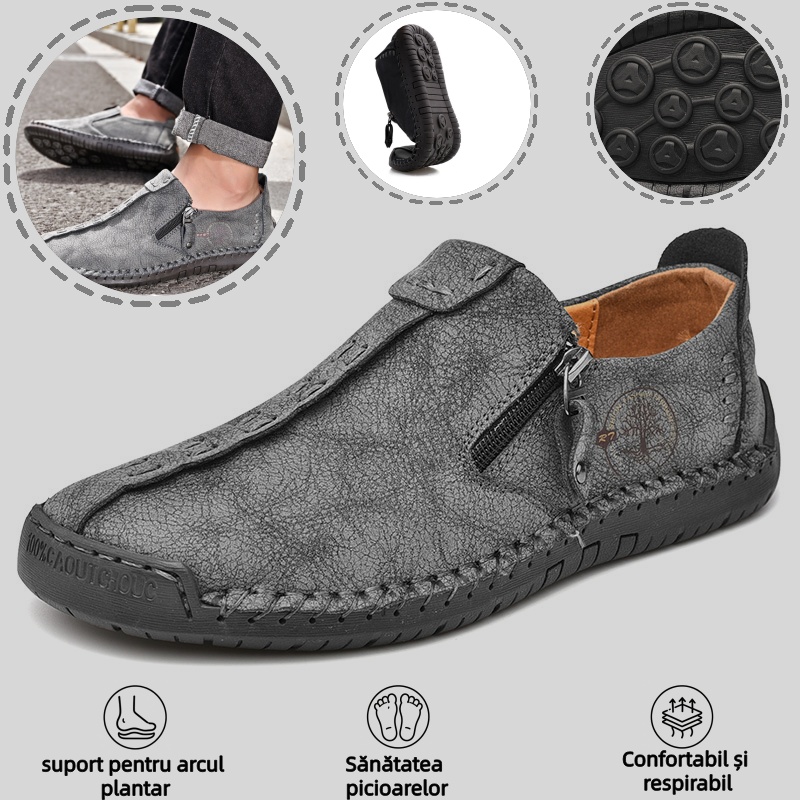 🔥Pantofi ortopedici bărbătești, confecționați din piele de vițel australiană👞cuși manual✅confortabili la mers, ameliorează durerea✅potriviți pentru diverse ținute