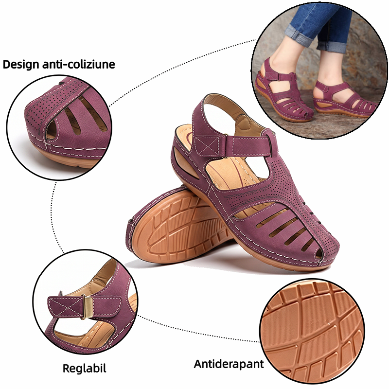 🔥 Sandale ortopedice de vară pentru femei — Suport pentru arcul piciorului — Design ergonomic — Ușoare și confortabile, mers ușor toată ziua ✅