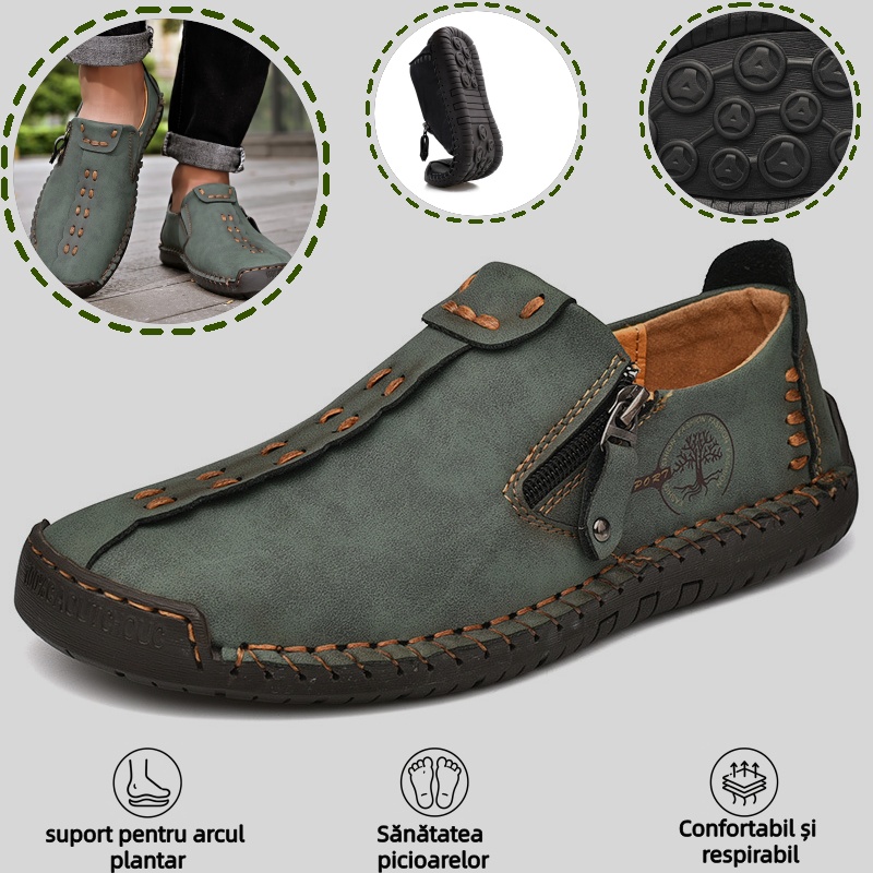 🔥Pantofi ortopedici bărbătești, confecționați din piele de vițel australiană👞cuși manual✅confortabili la mers, ameliorează durerea✅potriviți pentru diverse ținute