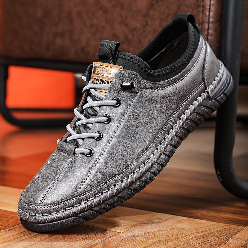 🔥(Ultima zi 50% reducere - nu-l ratați) Pantofi casual anti-alunecare pentru bărbați din piele naturală [38-44]👞