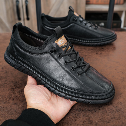 🔥(Ultima zi 50% reducere - nu-l ratați) Pantofi casual anti-alunecare pentru bărbați din piele naturală [38-44]👞