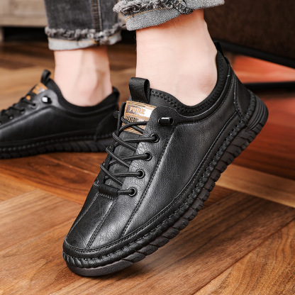 🔥(Ultima zi 50% reducere - nu-l ratați) Pantofi casual anti-alunecare pentru bărbați din piele naturală [38-44]👞