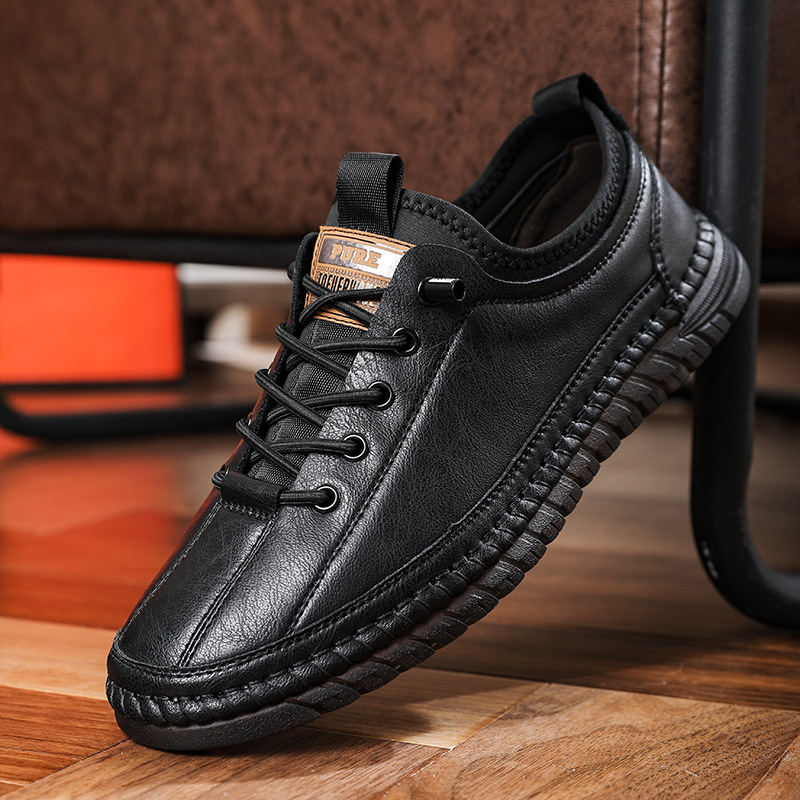 🔥(Ultima zi 50% reducere - nu-l ratați) Pantofi casual anti-alunecare pentru bărbați din piele naturală [38-44]👞