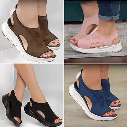 🔥Timp limitat 50% reducere, doar azi - Sandale cu platforma cu arcuit AMALFI, confortabile si usoare