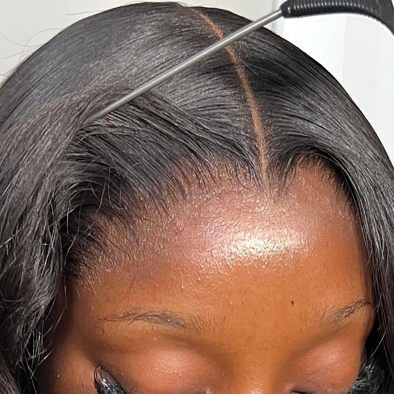Raw Human Hair Straight 5x5/2x6 HD Closure Wig by Niceexhair x Scalpaholic (250% Density)