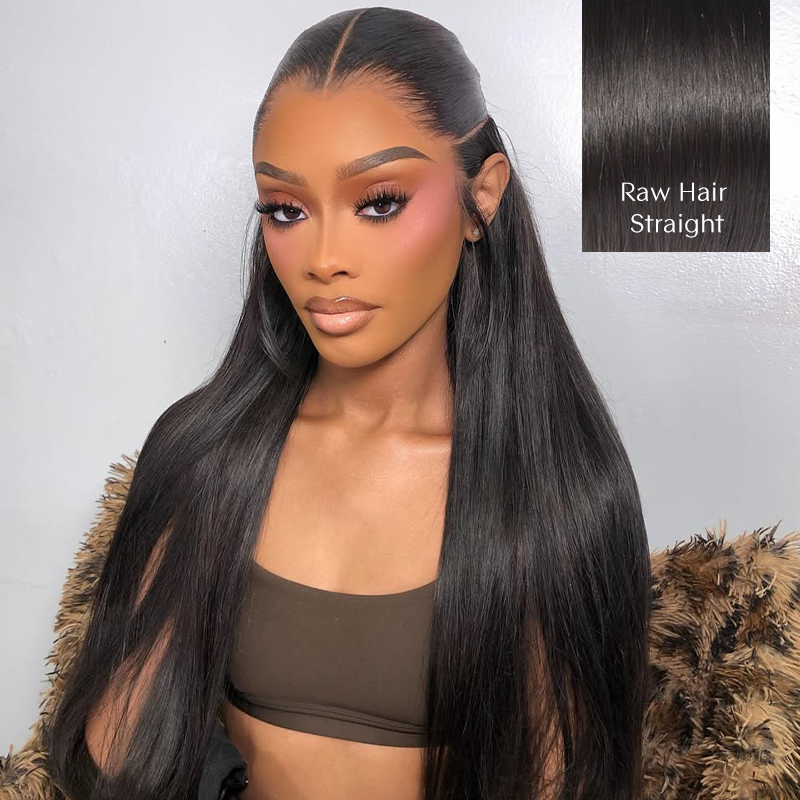 Raw Human Hair Straight 5x5/2x6 HD Closure Wig by Niceexhair x Scalpaholic (250% Density)