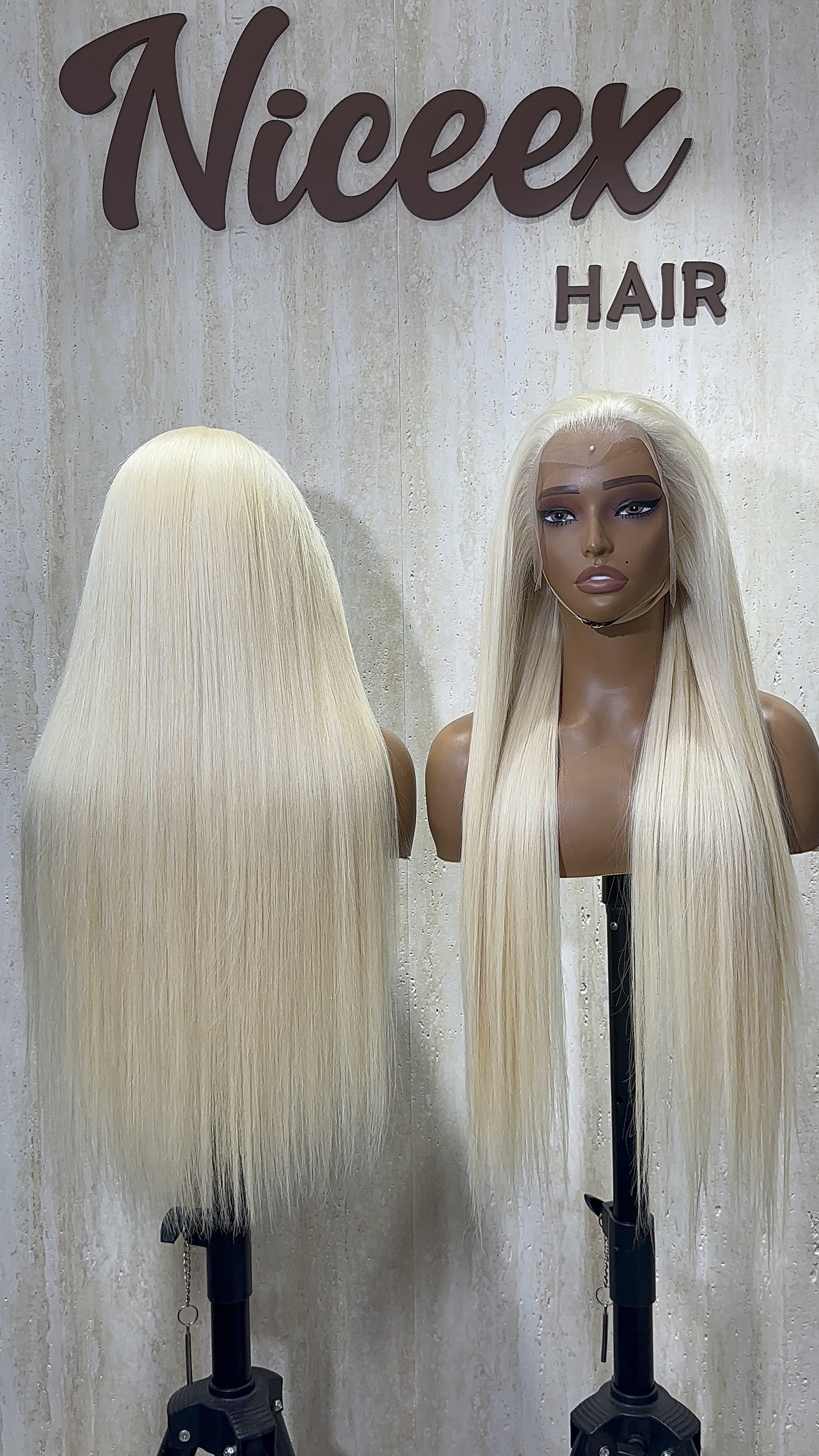 Raw Hair 613 Blonde Frontal & Closure Wig Straight HD Glueless Wigs