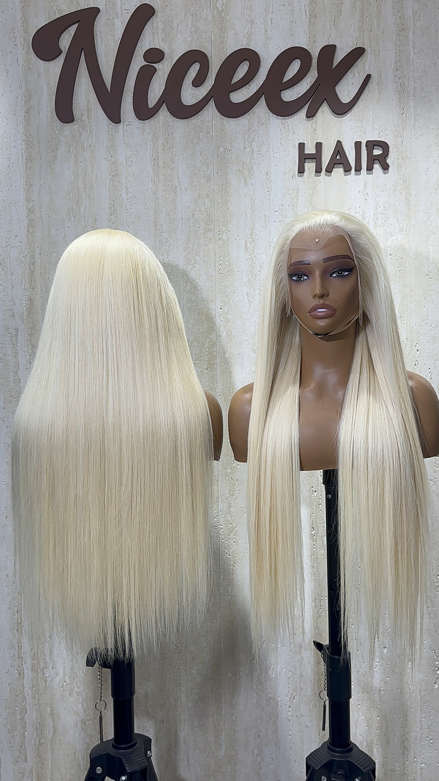 Raw Hair 613 Blonde Frontal & Closure Wig Straight HD Glueless Wigs