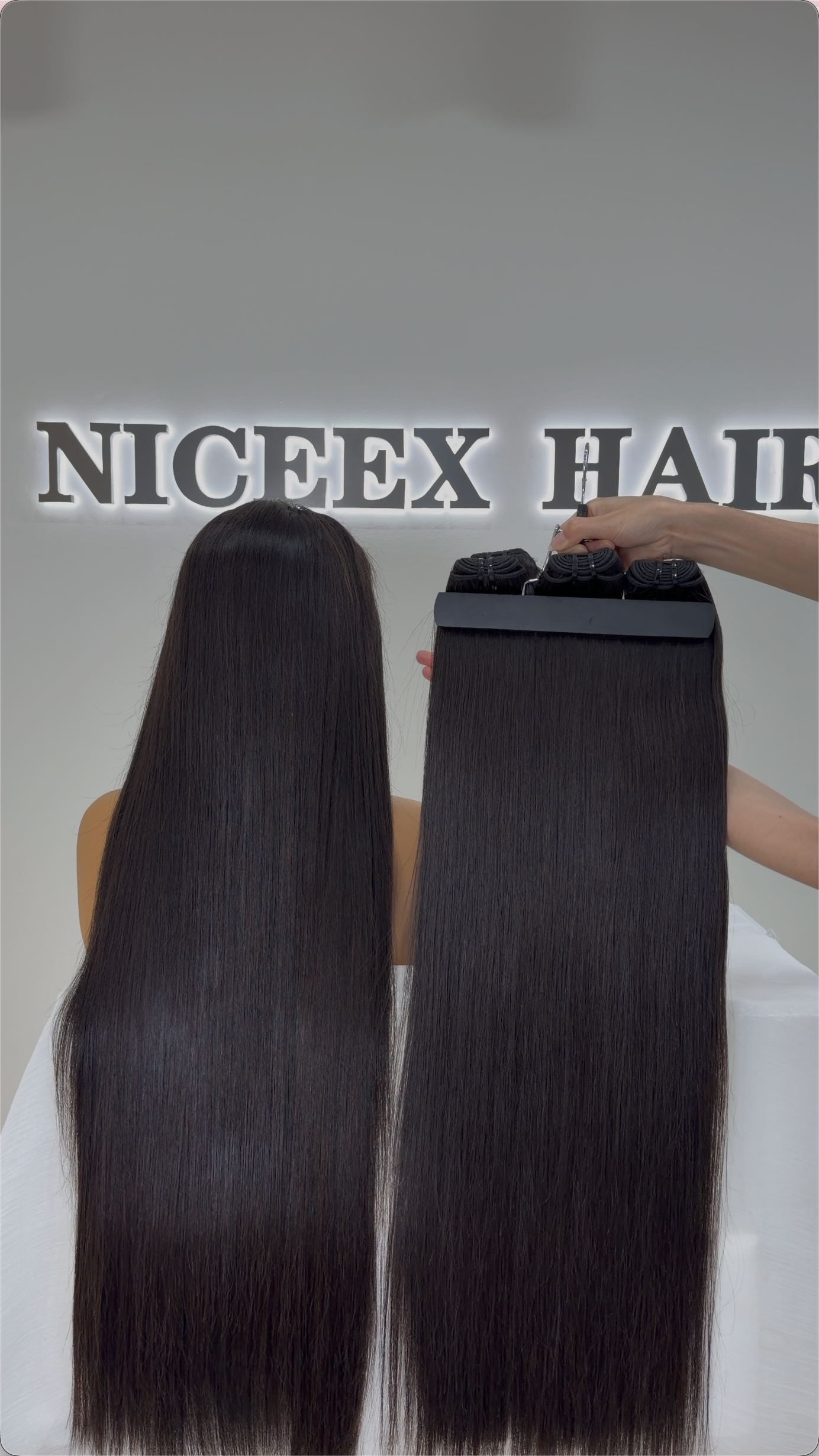 100% Raw Straight 5x5/2x6 HD Closure Wig by Niceexhair x _exoticslayestt (250% Density)