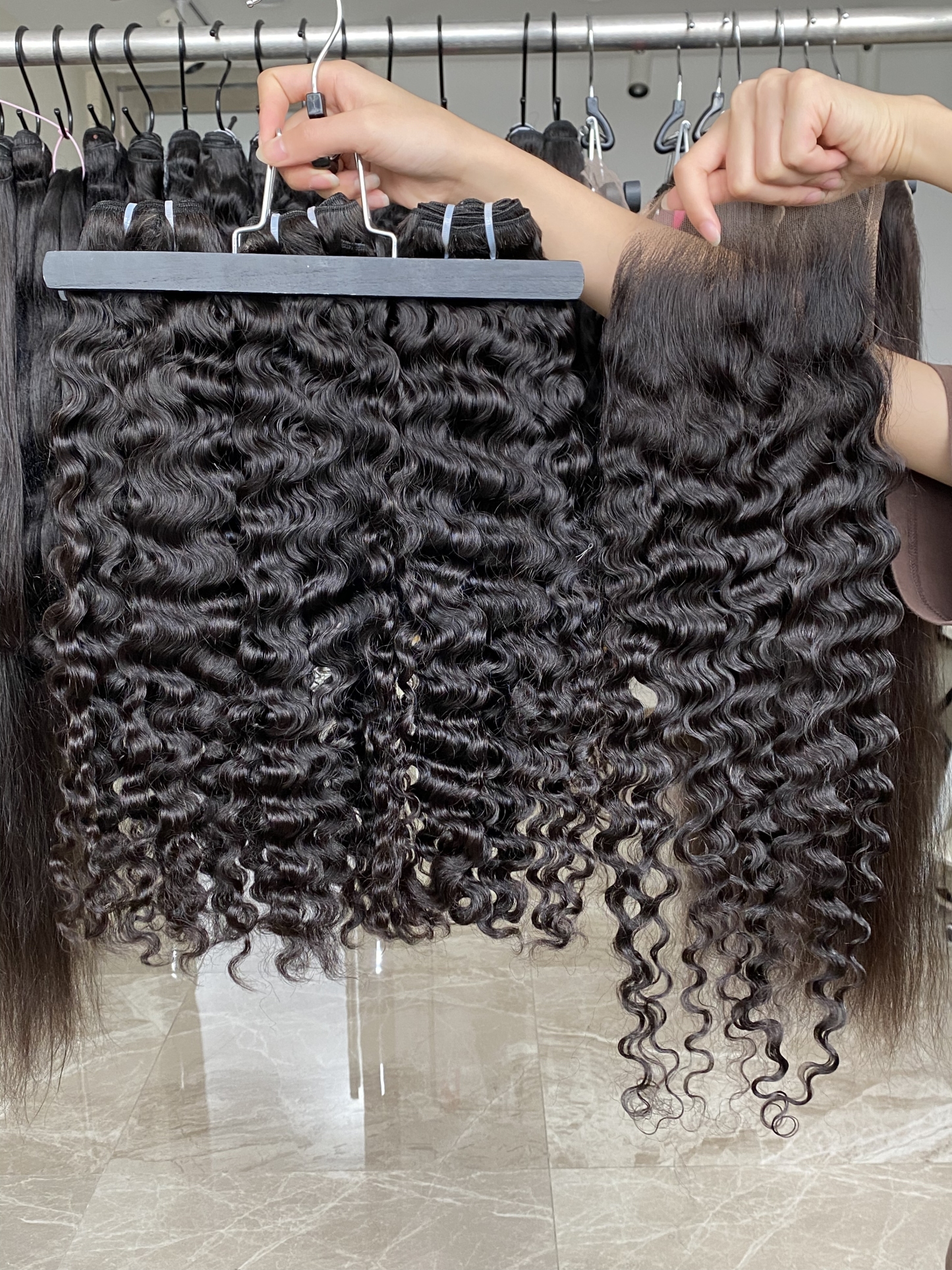 Raw Burmese hair Best quality Burmese curly Bundles From One Donor