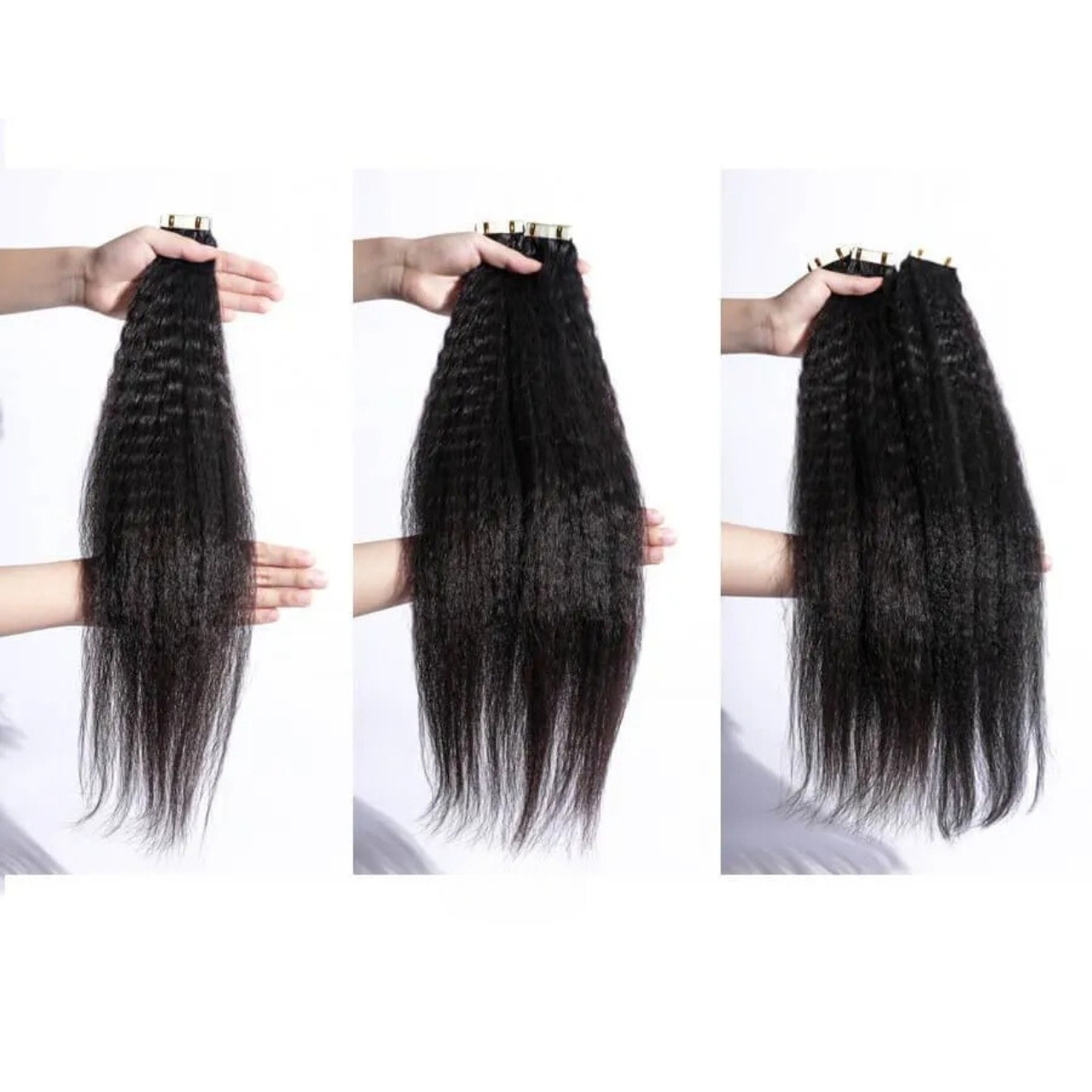 Burmse Hair  Kinky Straight Wave Tape-In Extension