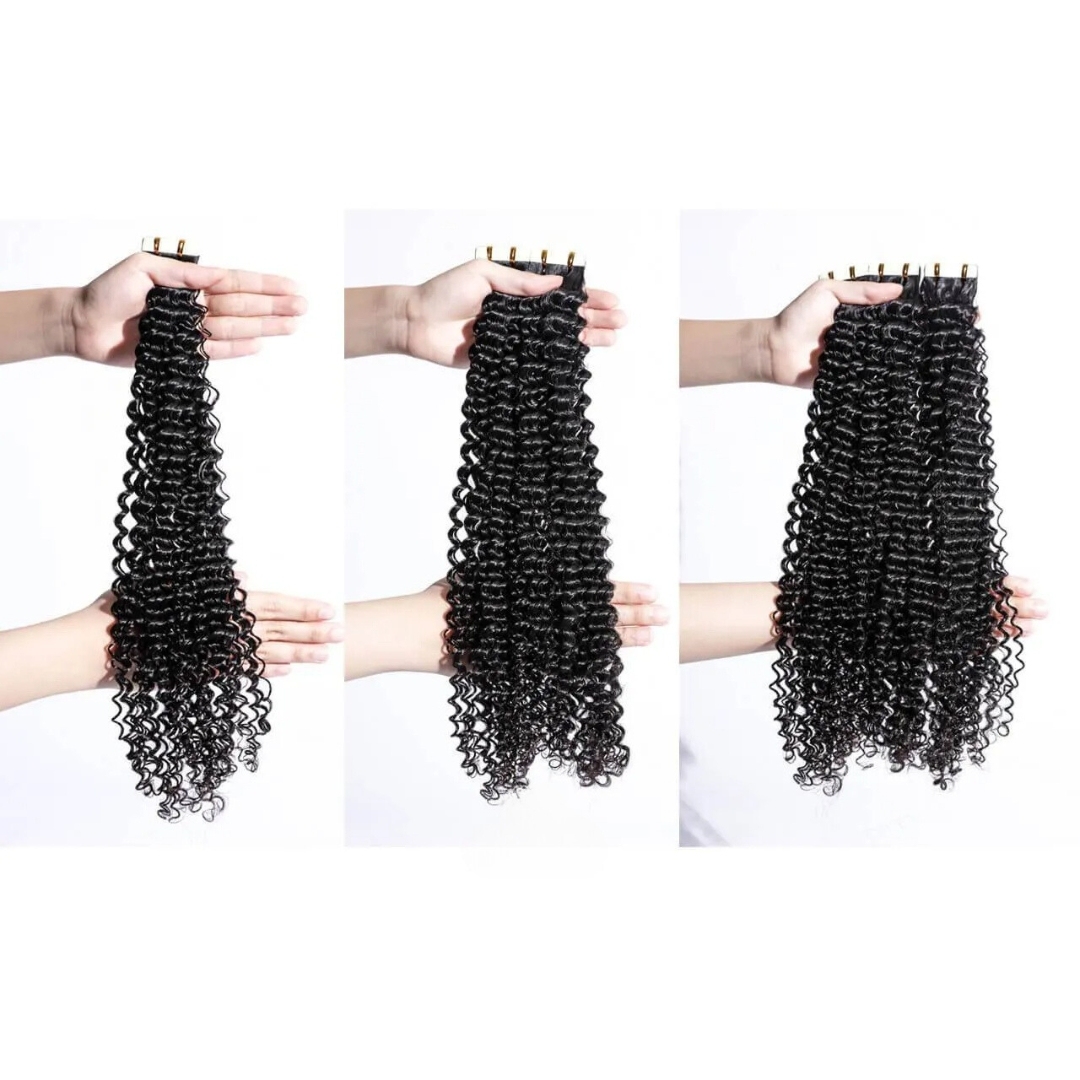 Burmese Hair kinky Curly Tape-In Extension