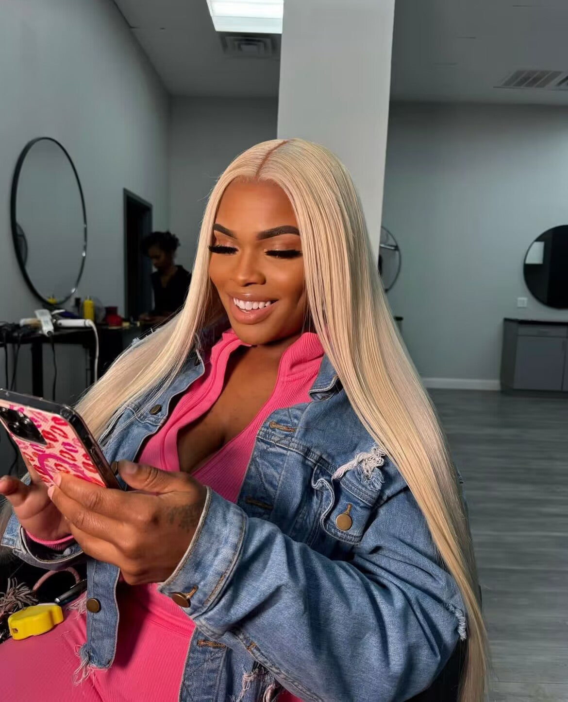 Raw Hair & Virgin Hair Straight 613 Blonde 2x6 HD Closure Wig