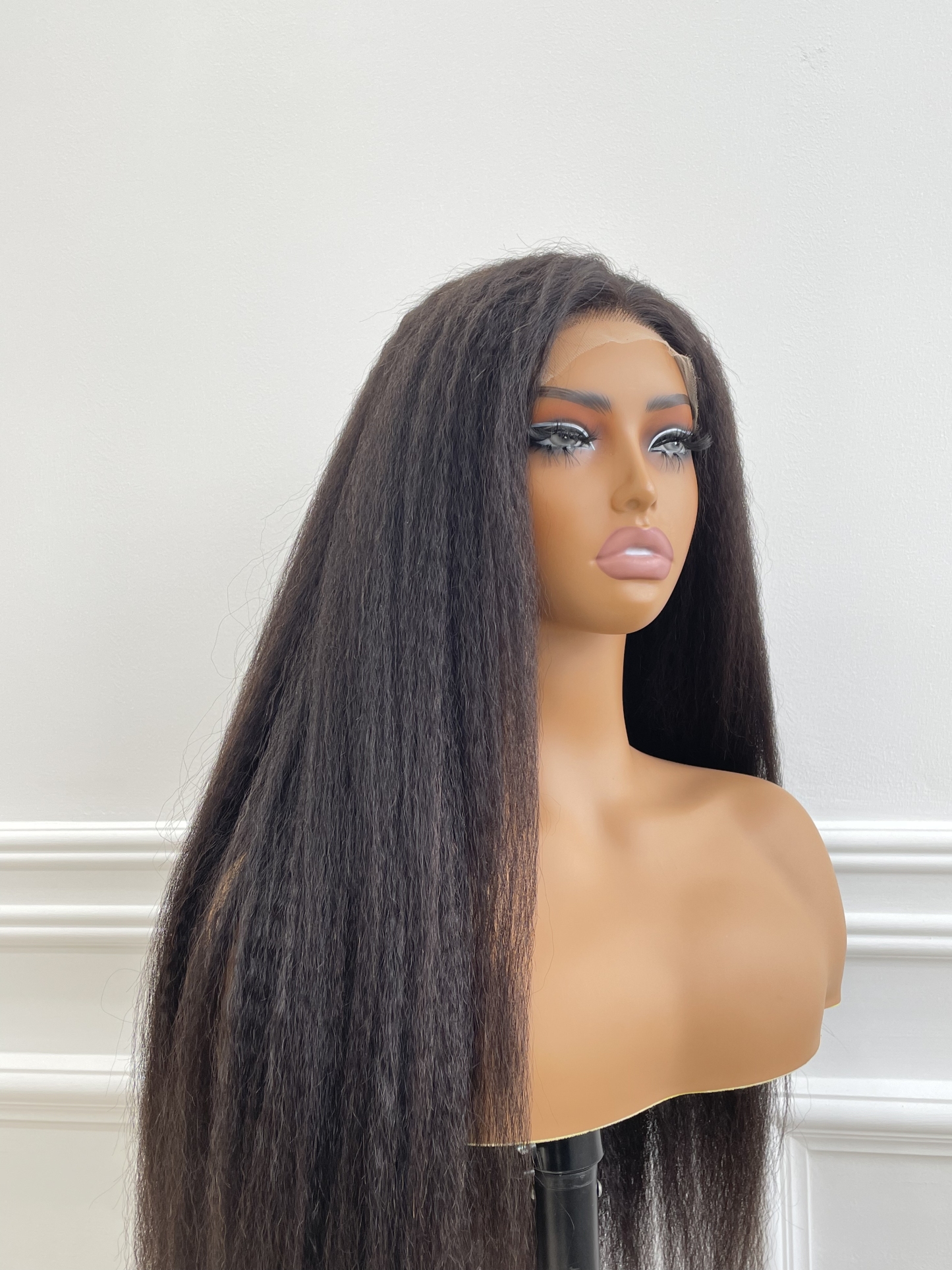 Raw Hair Natural Hairline Kinky Straight Hair 13x6 13x4 HD Lace Forntal Human Hair Wig Free Part
