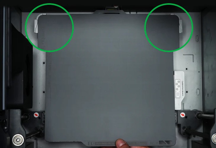 Bambu Double-Sided Textured PEI Print Platform - Installation Step 1