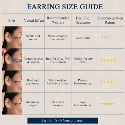 FROSTLOVE Love Shape Shine Stud Earrings 925S & VVS Moissanite