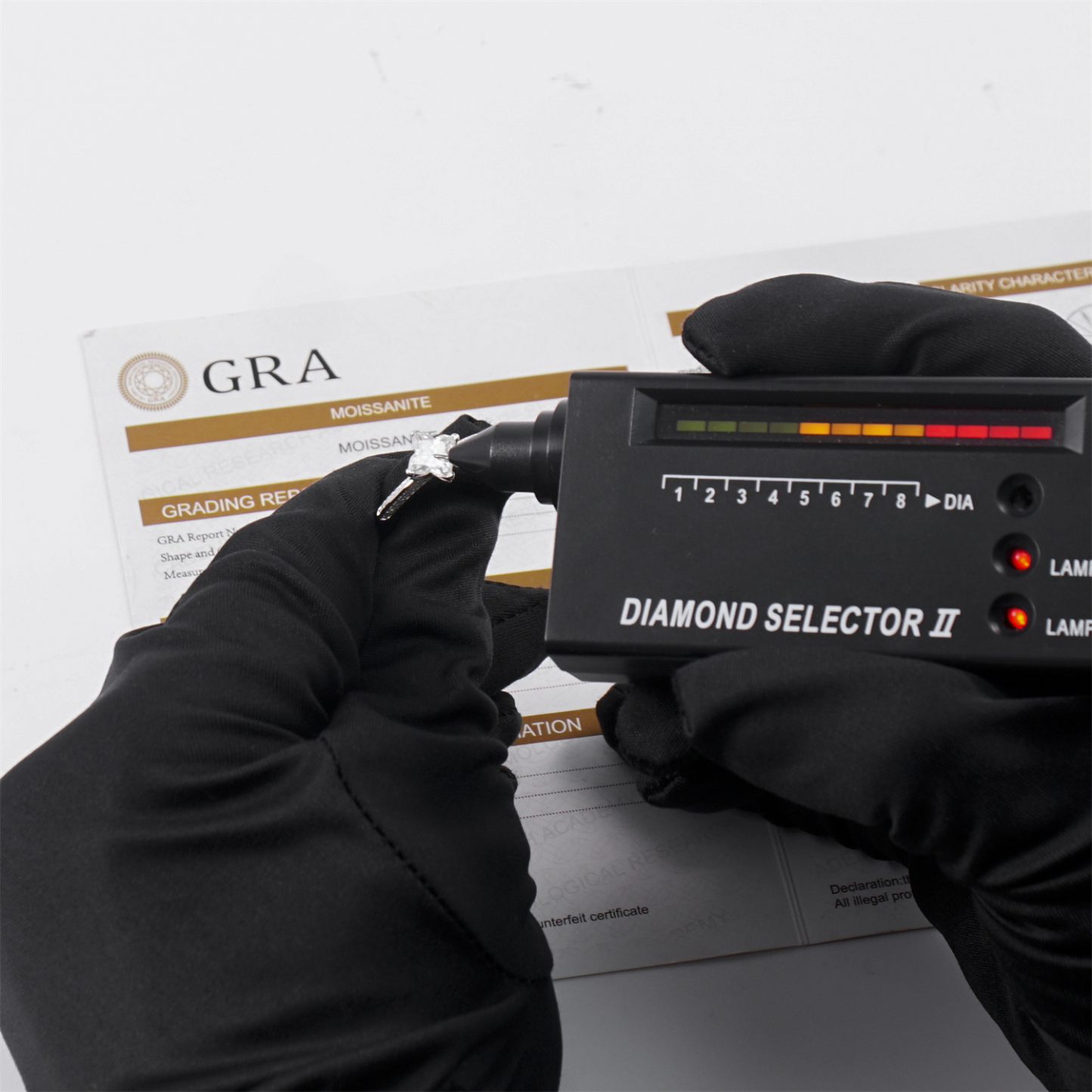 Delzzad Bling Adjustable Four-Leaf Ring Lab-Created Moissanite Engagement Ring S925 Sterling Silver Moissanite Jewelry Perfect Gift