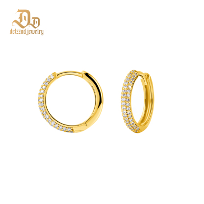 S925 D Color VVS Synthetic Moissanite Huggie Earrings