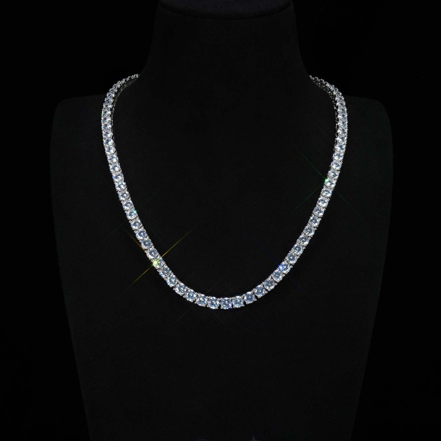 5mm  18K Gold-Plated Iced AAA CZ BlingBling Tennis Chain Single Row