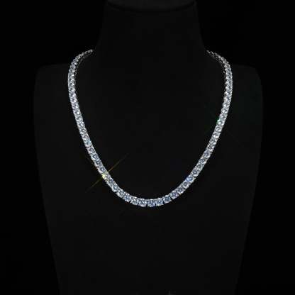 5mm  18K Gold-Plated Iced AAA CZ BlingBling Tennis Chain Single Row
