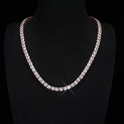 5mm  18K Gold-Plated Iced AAA CZ BlingBling Tennis Chain Single Row
