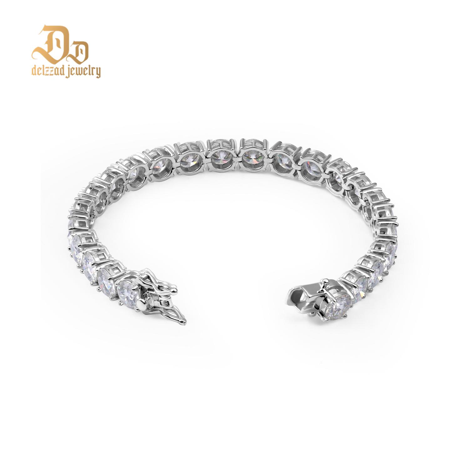 S925 VVS Synthetic Moissanite Hip Hop Tennis Bracelet