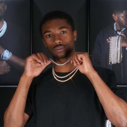 5mm  18K Gold-Plated Iced AAA CZ BlingBling Tennis Chain Single Row