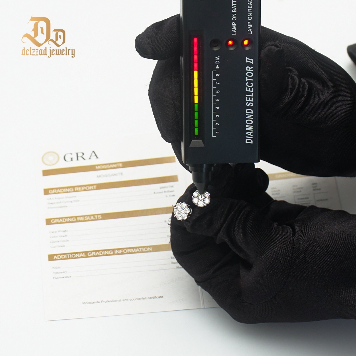 S925 D Color VVS Synthetic Moissanite Flower Stud Earrings Valentine's Day Gifts Jewelry