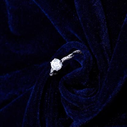 1ct Rope Ring Round Synthetic Moissanite Ring In 925 Sterling Silver Gifts for Men Women