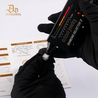 1.7ct Round Hip Hop Iced Out Cubic Earrings D Color Synthetic Moissanite S925 Stud Unisex Earrings