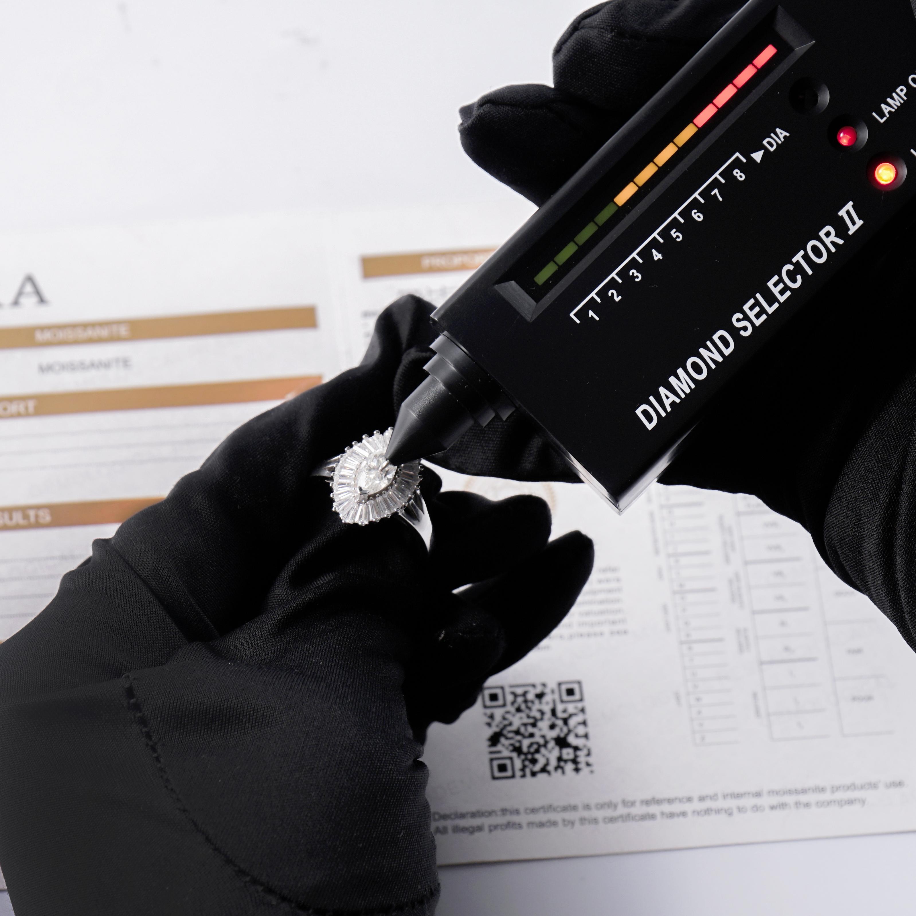 Delzzad 1ct Marquise Synthetic Moissanite Fashion Ring In 925 Sterling Silver Ring Band Jewelry Perfect Birthday Engagement Wedding Anniversary Gift