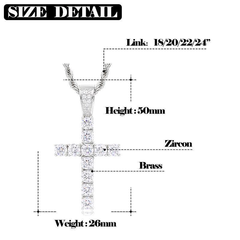 Delzzad Unisex Classic Cross Pendant Necklace Christmas Gifts for Men Women