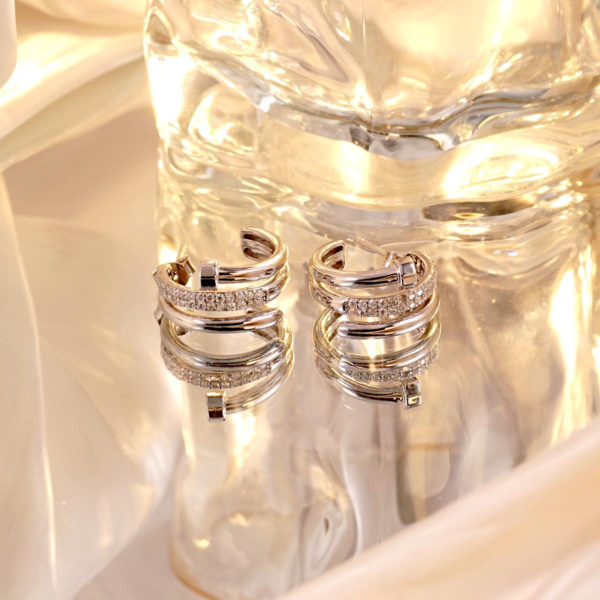 Aesthetic Huggies Hoop Earrings D Color VVS Synthetic Moissanite S925 Stud Unisex Hip Hop Earrings