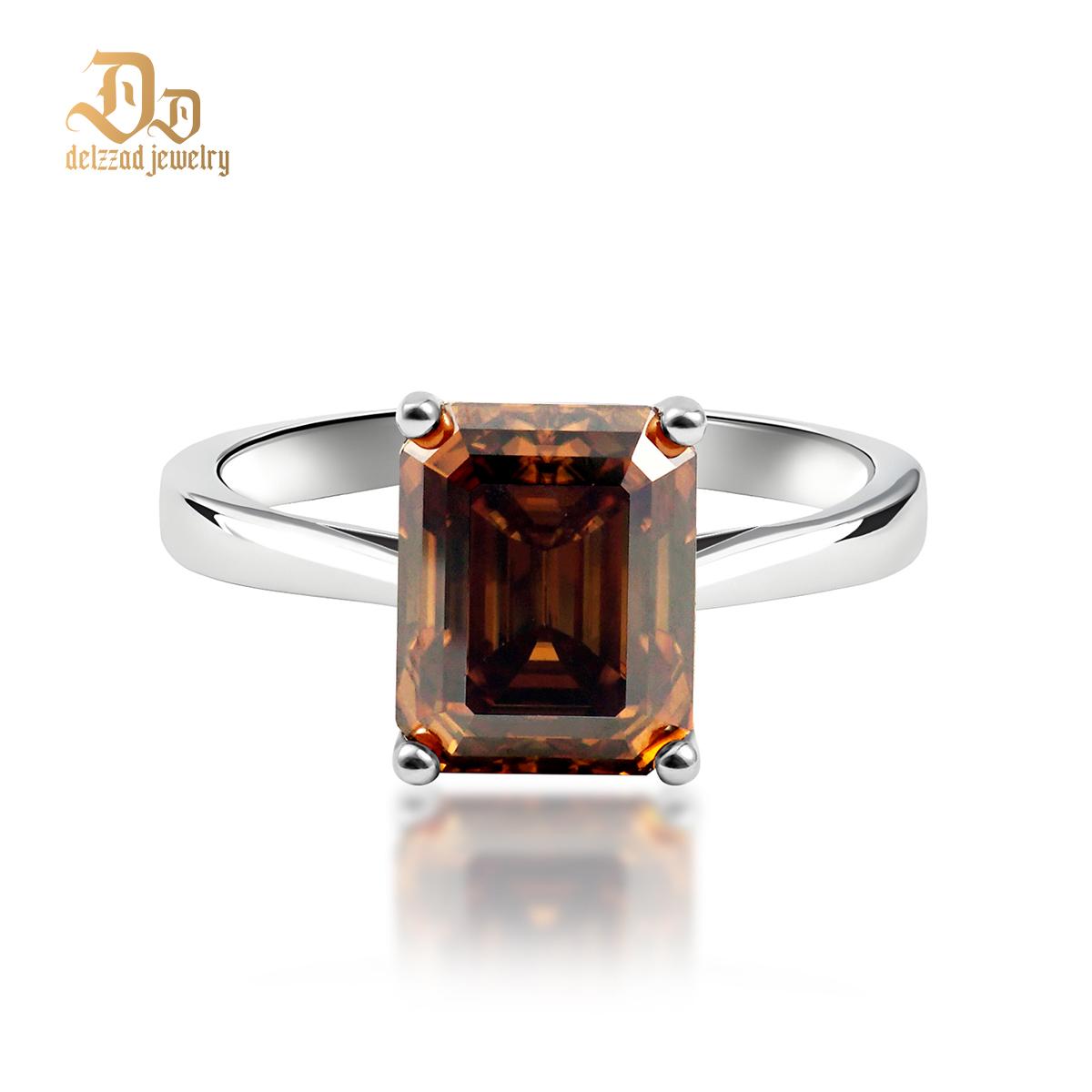 Delzzad 4ct Solitaire Prong Ring Octagon Synthetic Moissanite S925 Ring Band Jewelry Perfect Engagement Anniversary Gift for Men Women Wedding Set