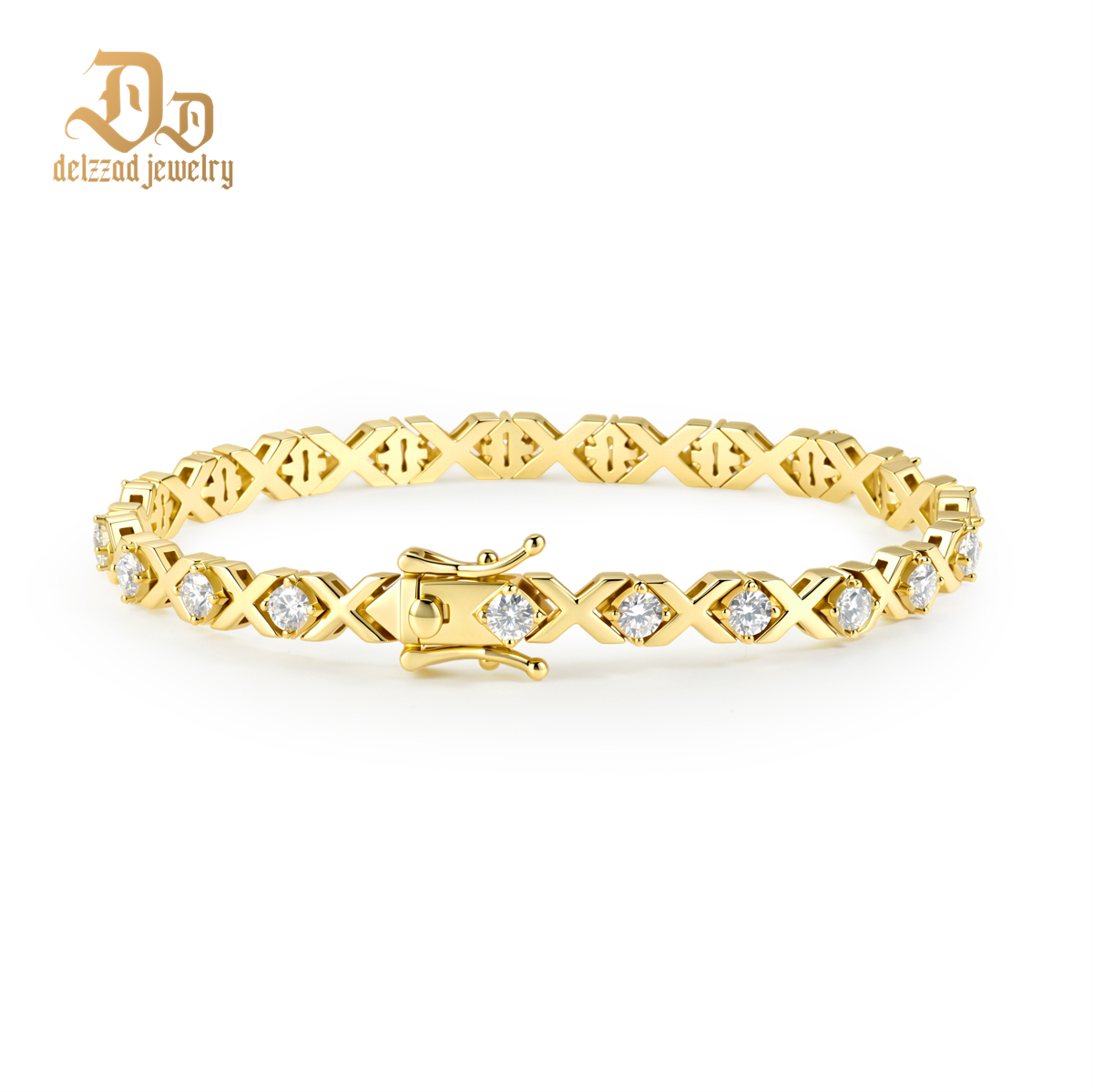 XOXO Infinite Bracelet Eternal Hugs Tennis Bracelet VVS Synthetic Moissanite Copper Chain