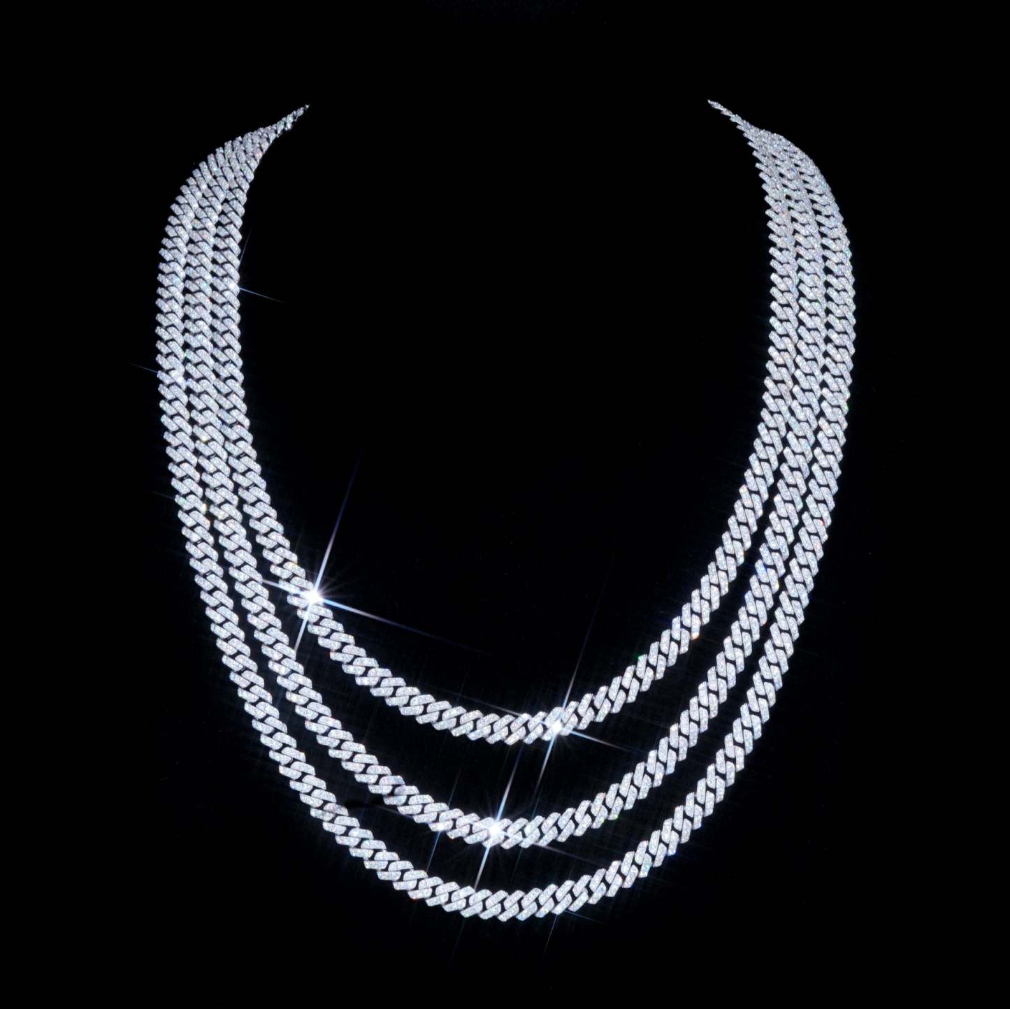 925S & VVS Moissanite 6.5MM Prong Cuban Link Chain