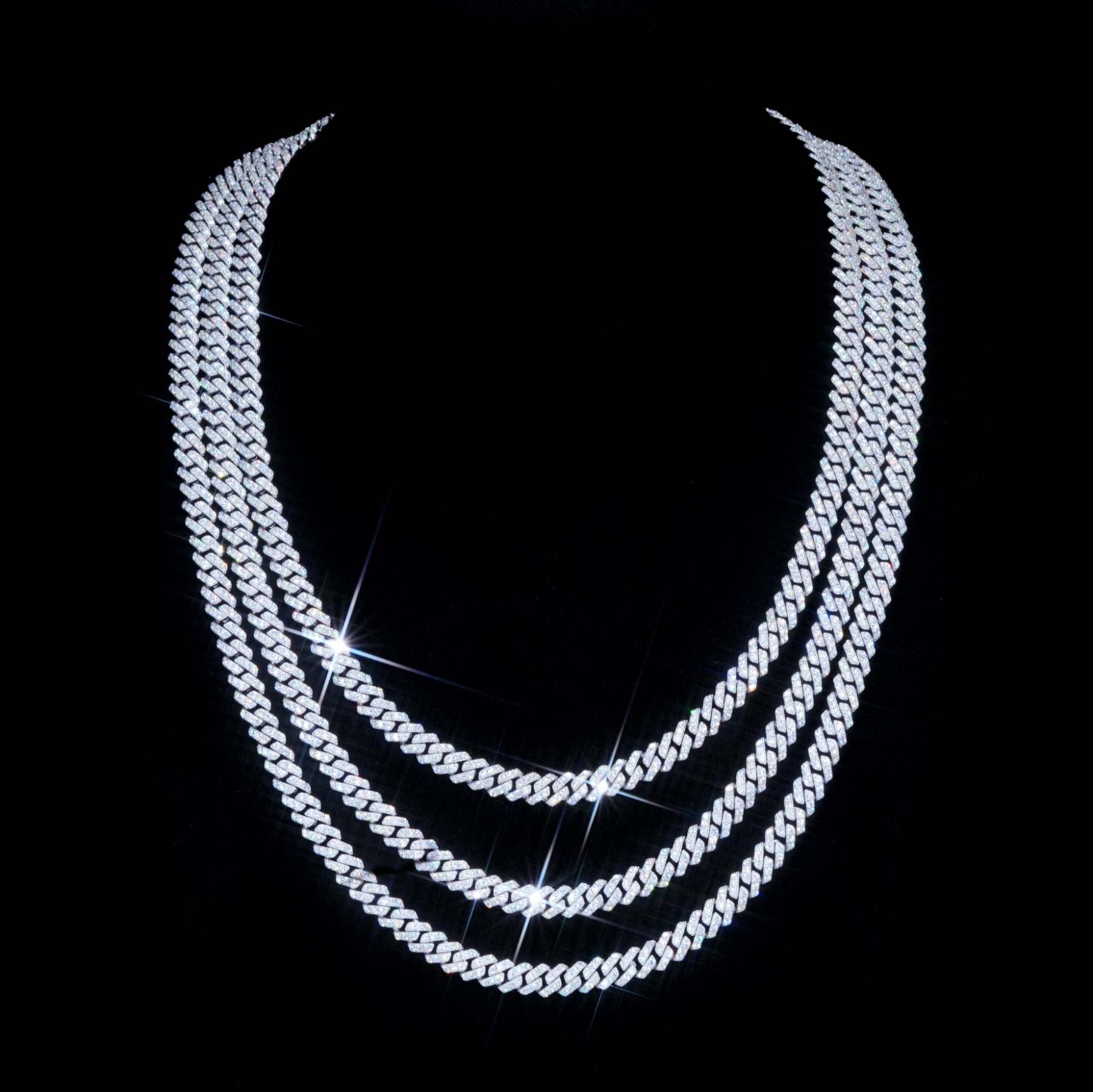 925S & VVS Moissanite 6.5MM Prong Cuban Link Chain