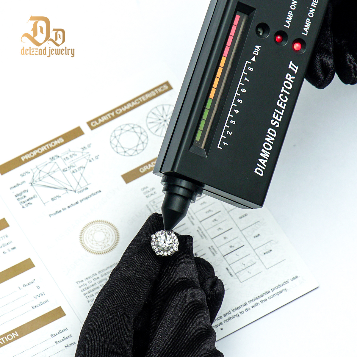 S925 Round Synthetic Moissanite Luxury Stud Earrings Mother's Day Gift For Men Women