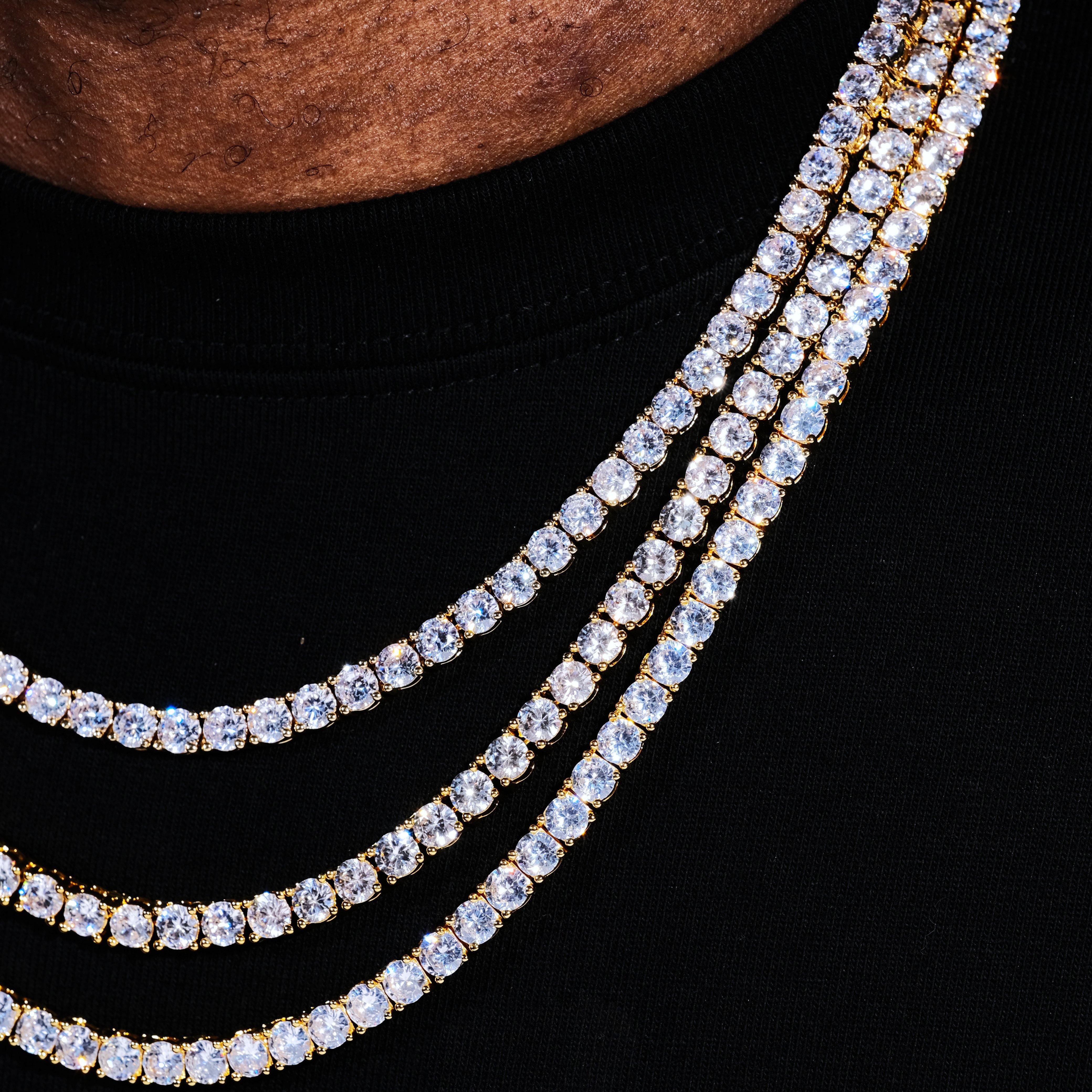 3mm 925s & VVS MOISSANITE TENNIS CHAIN WHITE GOLD