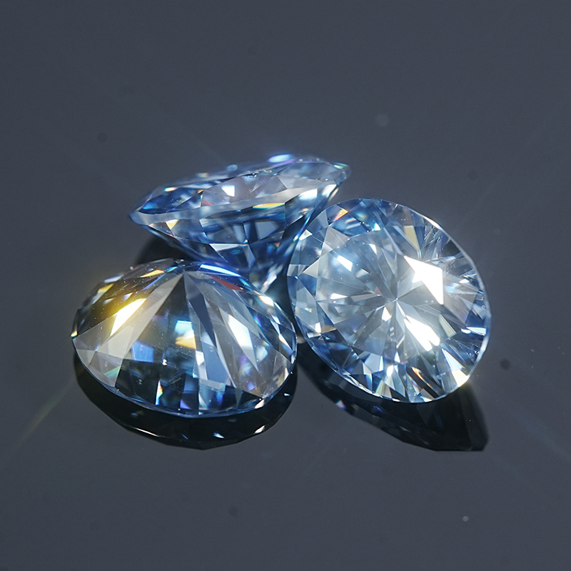 Moissanite Light Blue Color Loose Stones Sapphire Oval Excellent Cut All Size VVS for Rings Jewelry Making