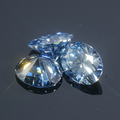 Moissanite Light Blue Color Loose Stones Sapphire Oval Excellent Cut All Size VVS for Rings Jewelry Making