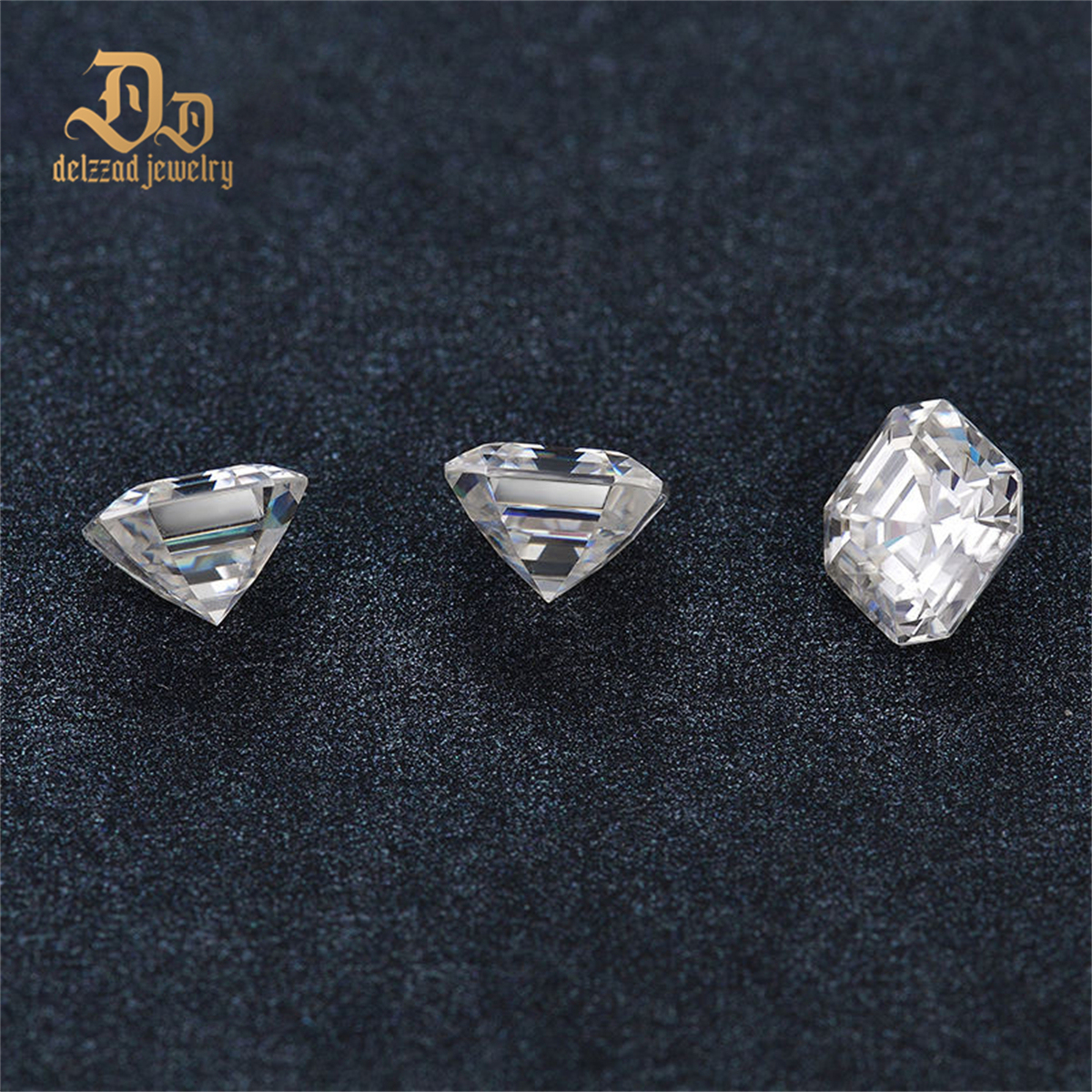 Custom 6mm 1Ct VVS White Asscher Moissanite D Color Lab Created Loose Gemstone Moissanite Diamond