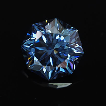 Blue VVS Loose Moissanite Custom Size Octagon Shape 6.0 MM 1 Carat Moissanite Gem Stones