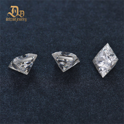 Wholesale Moissanite Diamond 1 Carat 3 Carat Princess Cut Colorless Moissanite
