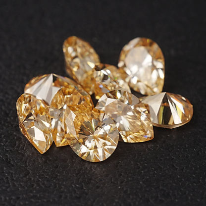 Vivid Yellow 7*11 mm Loose Moissanite Gemstone Factory Price Wholesale