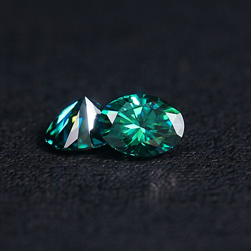 Jewelry DIY Moissanite Ring Earring Loose Gemstone Green Oval Cut Diamond Wholesale Price Per VVS Loose Moissanite Diamond