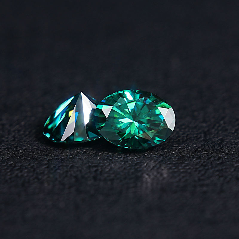 Jewelry DIY Moissanite Ring Earring Loose Gemstone Green Oval Cut Diamond Wholesale Price Per VVS Loose Moissanite Diamond